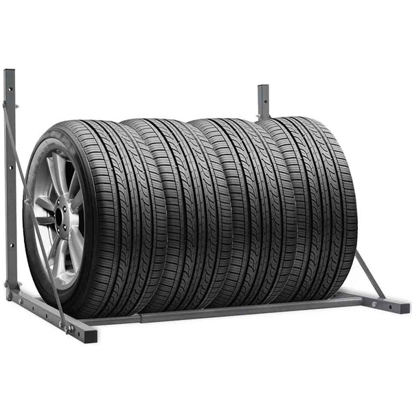 Vidaxl Tyre Rack Silver Steel Tool Shelving & Racking Systems