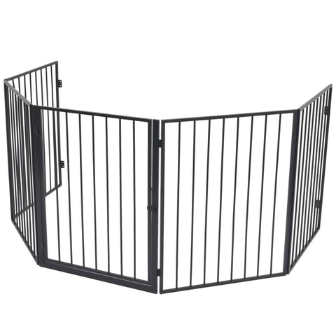 Steel Pet Fireplace Fence With Swing Gate For Safety Accessories Fireplace & Stove Accessories