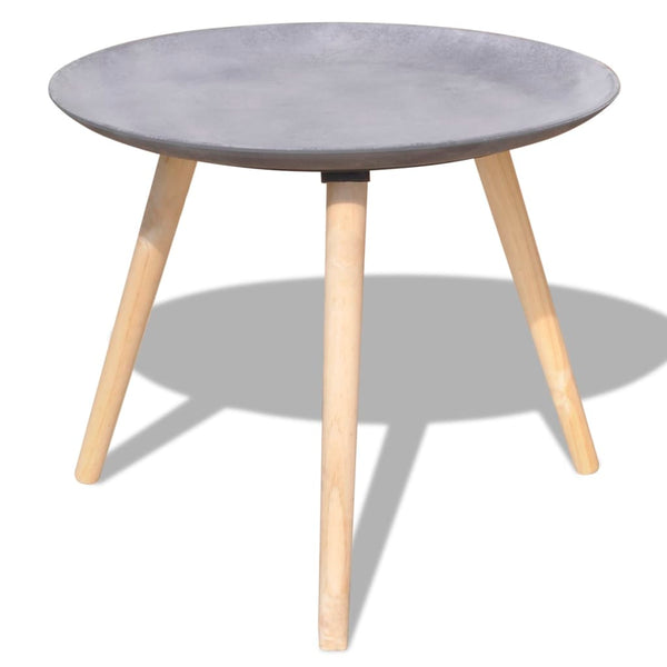 Vidaxl Two Piece Side Table/Coffee Set 55 Cm&44 Concrete Grey Side Tables