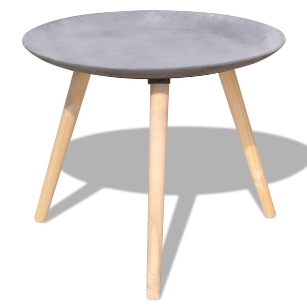 Two Piece Side Table/Coffee Set 55 Cm&44 Concrete Grey