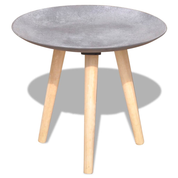 Vidaxl Two Piece Side Table/Coffee Set 55 Cm&44 Concrete Grey Side Tables