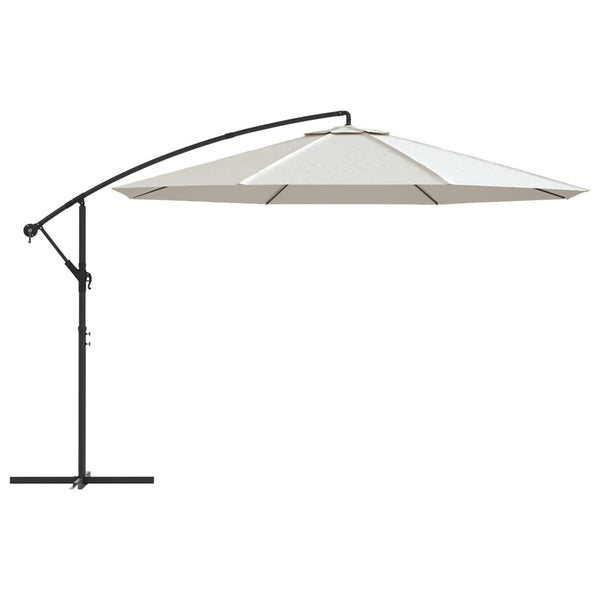 Vidaxl Cantilever Garden Parasol 3.5 M Sand White Patio Umbrellas