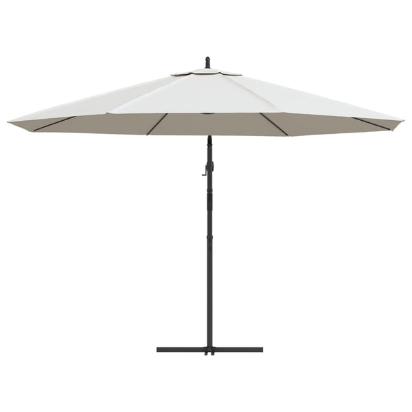 Vidaxl Cantilever Garden Parasol 3.5 M Sand White Patio Umbrellas