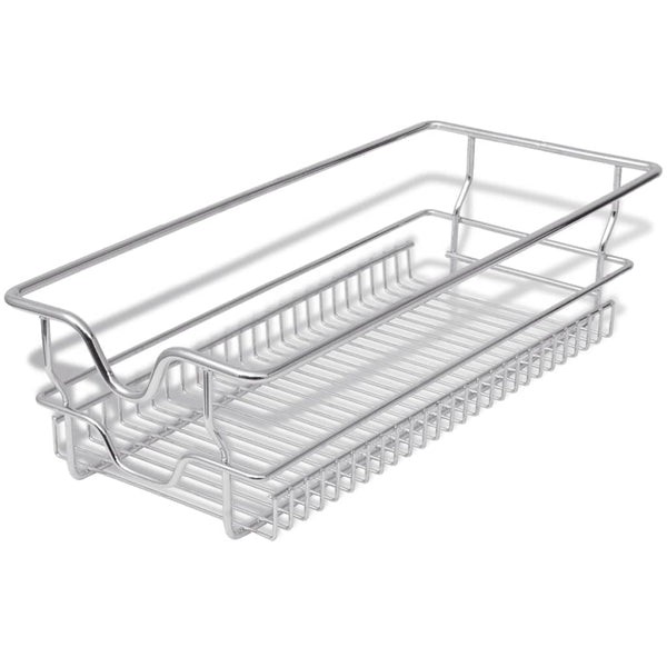 Vidaxl Pull Out Wire Baskets 2 Pcs Silver 300 Mm Cabinet Pulls
