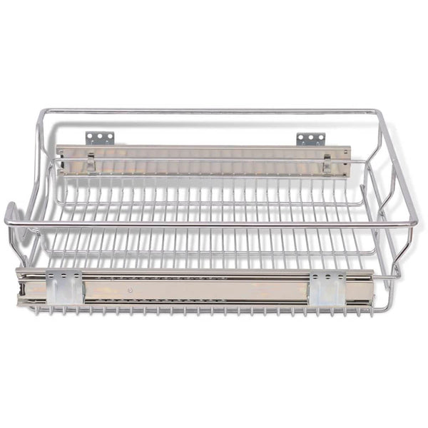Kitchen Cabinet Doors and Fronts Pull Out Wire Baskets 2 Pcs Silver 500 Mm