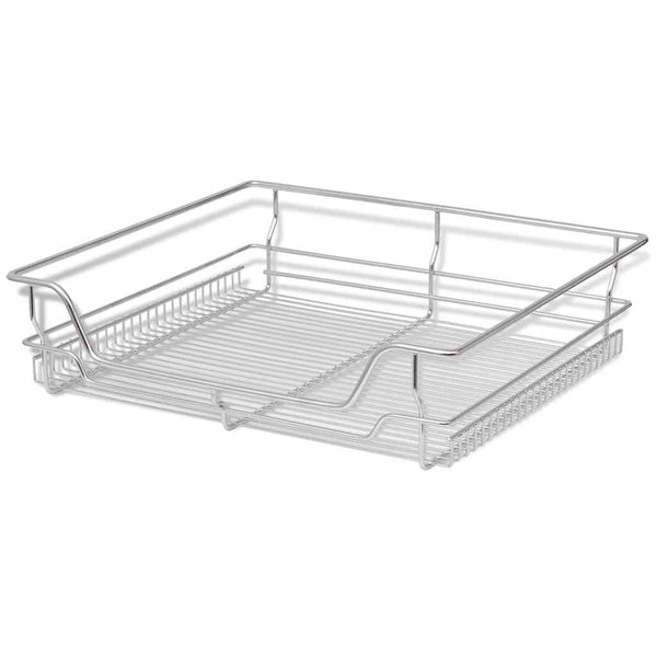 Vidaxl Pull Out Wire Baskets 2 Pcs Silver 600 Mm Storage Bins & Baskets