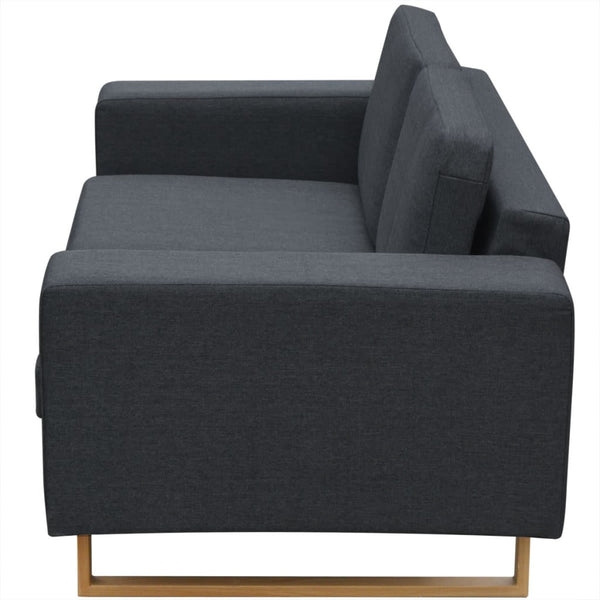 2 Seater Sofa Fabric Dark Grey Sofas Armchairs & Couches