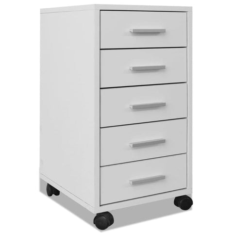Engineered Wood Office Drawer Unit With Castors And Aluminium Handles Home Furniture Dressers & Chests Of Drawers