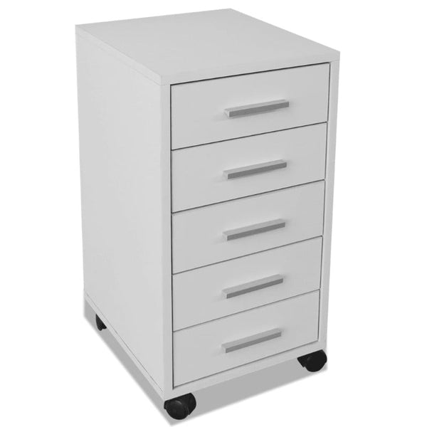 Engineered Wood Office Drawer Unit With Castors And Aluminium Handles Home Furniture Dressers & Chests Of Drawers
