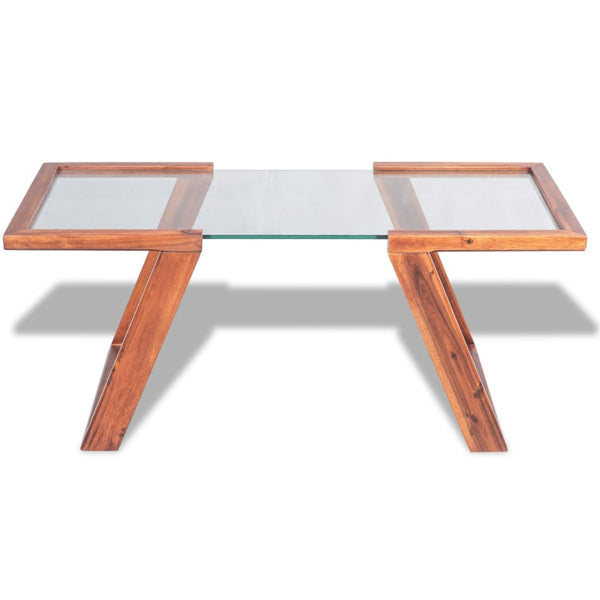 Coffee Tables Coffee Table Solid Acacia Wood Brown 100X50x40 Cm