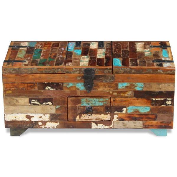 Coffee Table Box Chest Solid Reclaimed Wood 80X40x35 Cm