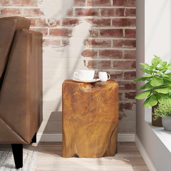 Solid Teak Wood Stool Handmade Rustic Brown Bench For Home And Garden Furniture Benches & Stools