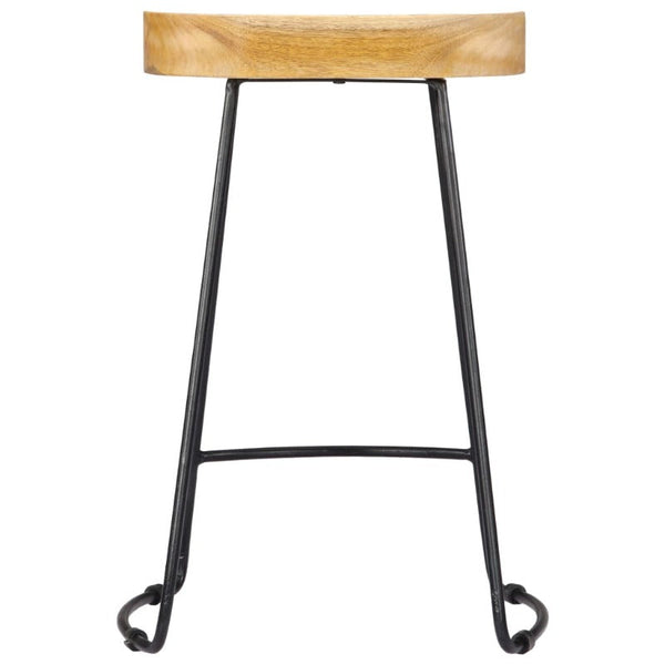 Vidaxl Gavin Bar Stools 2 Pcs Solid Mango Wood Benches Bar Stools