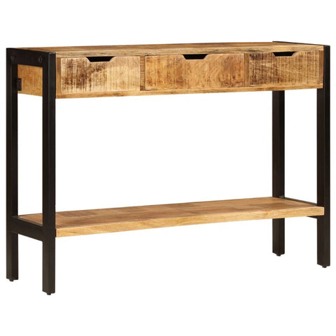 Sideboard With 3 Drawers 110X35x75 Cm Solid Mango Wood Sideboards & Buffets