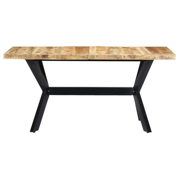 Dining Table 160X80x75 Cm Solid Rough Mango Wood Dining Tables