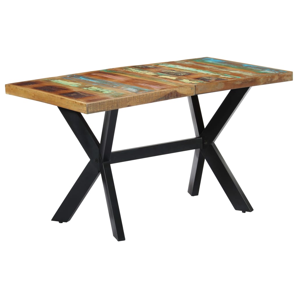 Dining Table 140X70x75 Cm Solid Reclaimed Wood Dining Tables