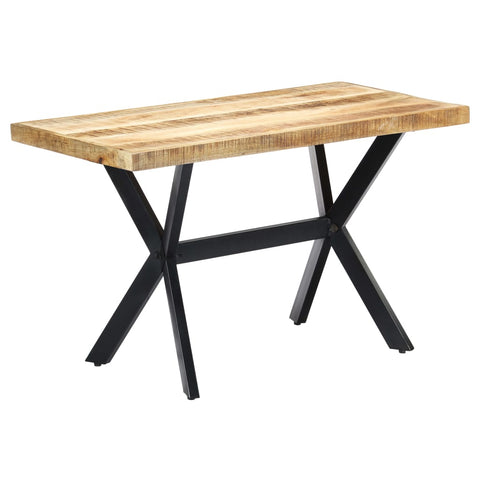 Dining Table 120X60x75 Cm Solid Rough Mango Wood Dining Tables