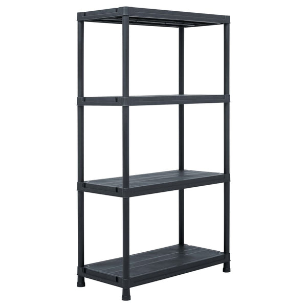 Vidaxl Storage Shelf Rack Black 100 Kg 60X30x138 Cm Plastic Other Home Organisation