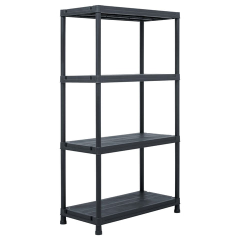Storage Shelf Rack Black 100 Kg 60X30x138 Cm Plastic