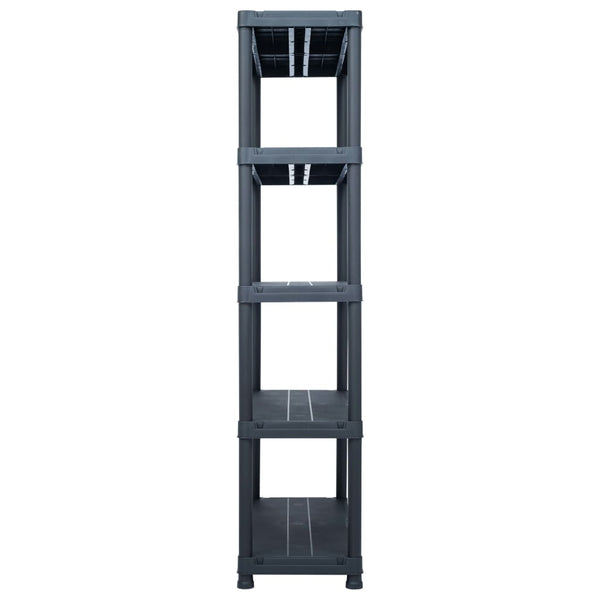 Vidaxl Storage Shelf Rack Black 250 Kg 80X40x180 Cm Plastic Bookshelves
