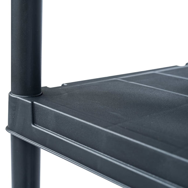 Vidaxl Storage Shelf Rack Black 250 Kg 80X40x180 Cm Plastic Bookshelves