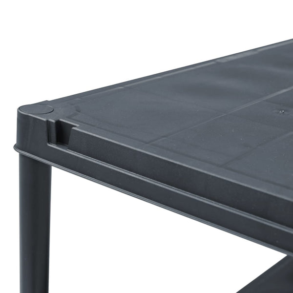 Vidaxl Storage Shelf Rack Black 250 Kg 80X40x180 Cm Plastic Bookshelves