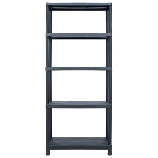 Fence Panels Storage Shelf Rack Black 125 Kg Plastic