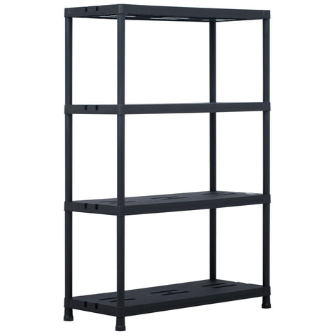Storage Shelf Rack Black 220 Kg 90X40x138 Cm Plastic Storage Units