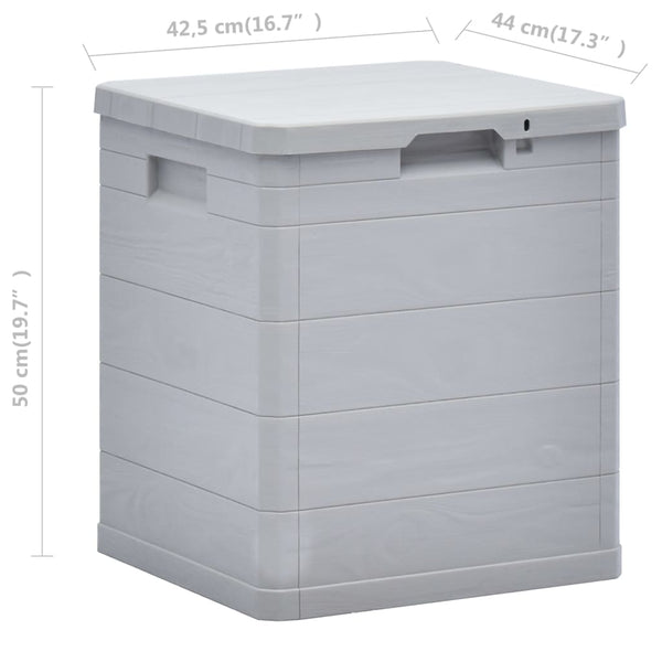 Garden Storage Box 90 L Light Grey Storage Deck Boxes
