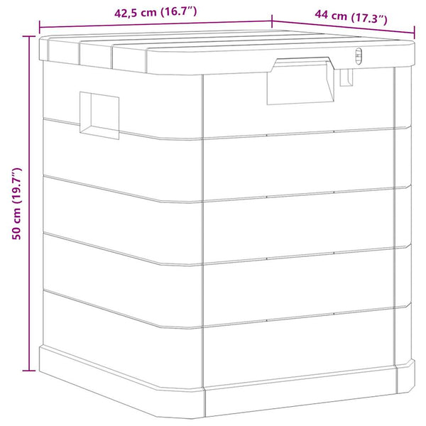 Vidaxl Garden Storage Box 90 L Anthracite Storage Deck Boxes