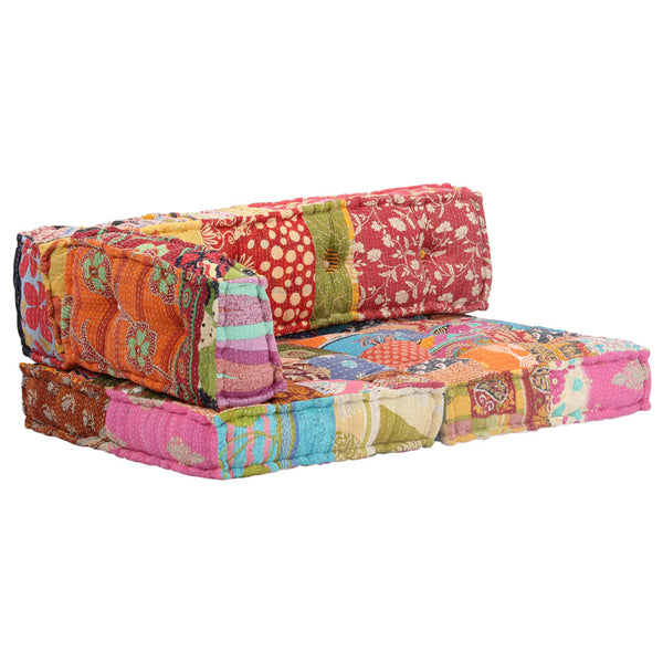 Pouffe Patchwork Fabric Ottomans Footstools & Poufs