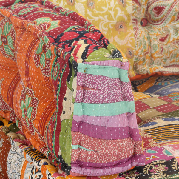 Pouffe Patchwork Fabric Ottomans Footstools & Poufs