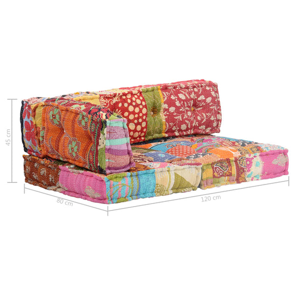 Pouffe Patchwork Fabric Ottomans Footstools & Poufs