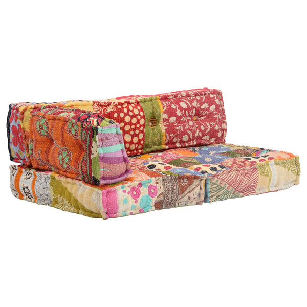 Pouffe Patchwork Fabric Ottomans Footstools & Poufs