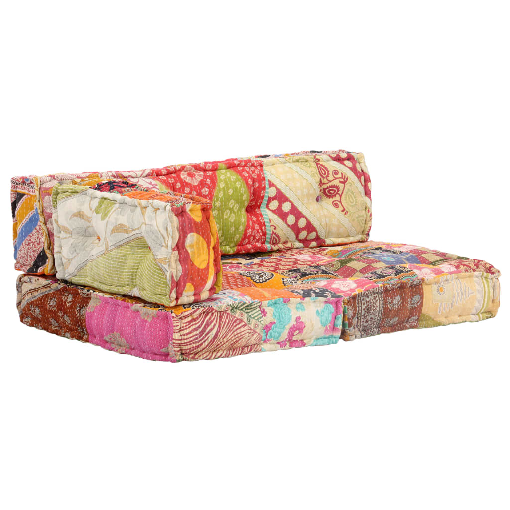 Pouffe Patchwork Fabric Ottomans Footstools & Poufs