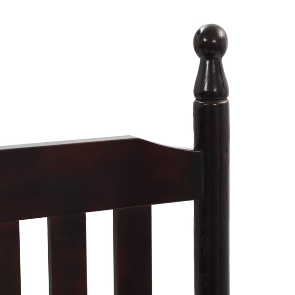 Vidaxl Rocking Chair With Curved Seat Brown Poplar Wood Chairs