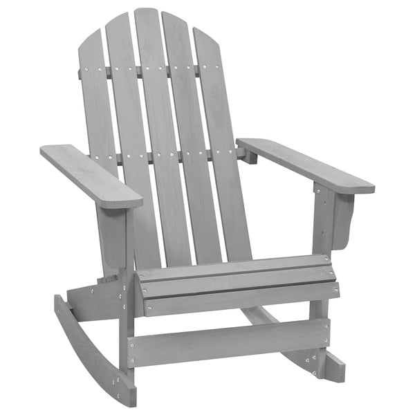 Vidaxl Garden Rocking Chair Wood Grey Patio Chairs