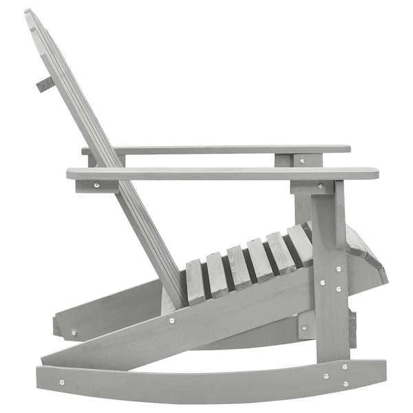 Vidaxl Garden Rocking Chair Wood Grey Patio Chairs