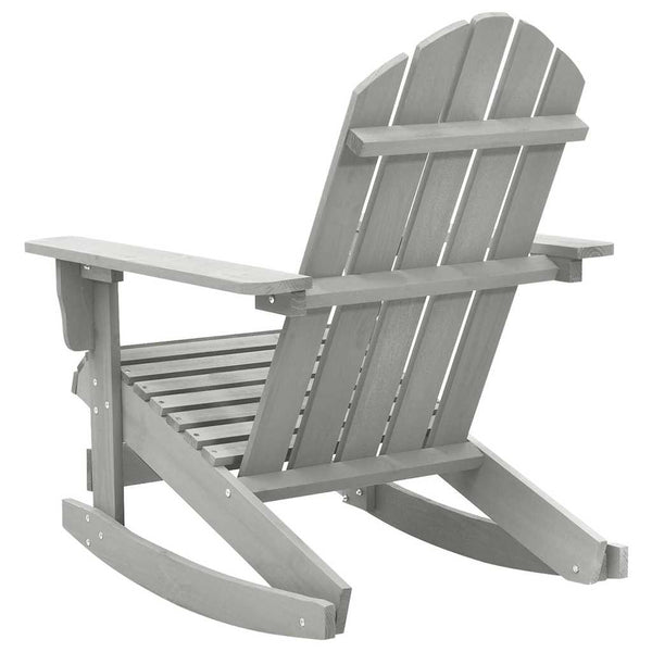 Vidaxl Garden Rocking Chair Wood Grey Patio Chairs