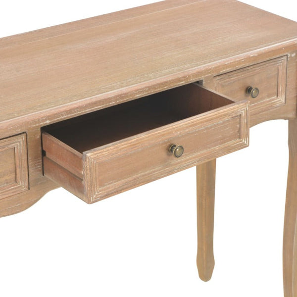 Dressing Console Table With 3 Drawers Brown Tables