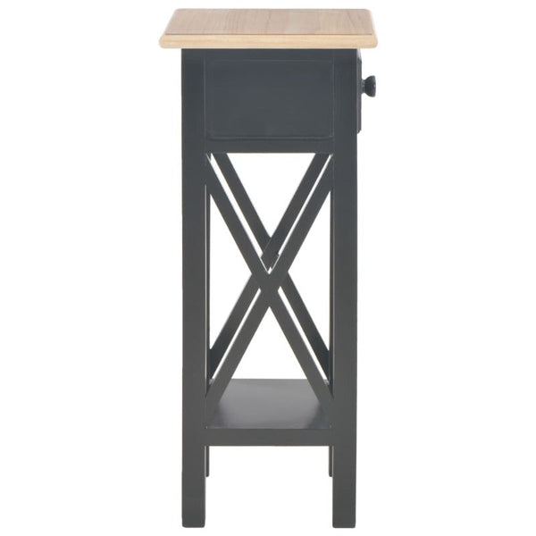 Side Table Black 27X27x65.5 Cm Wood