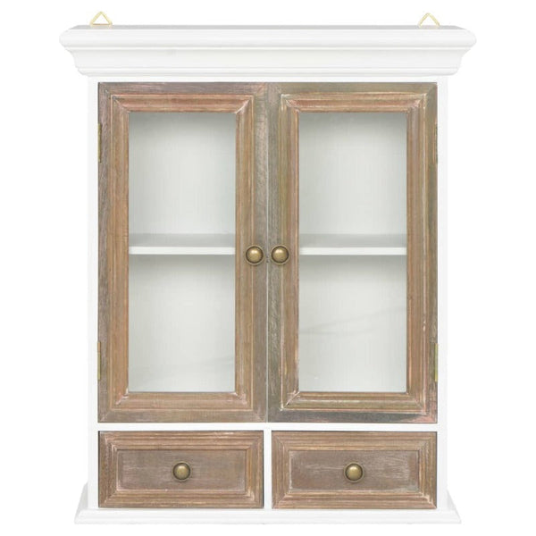 Wall Cabinet White 49X22x59 Cm Solid Wood