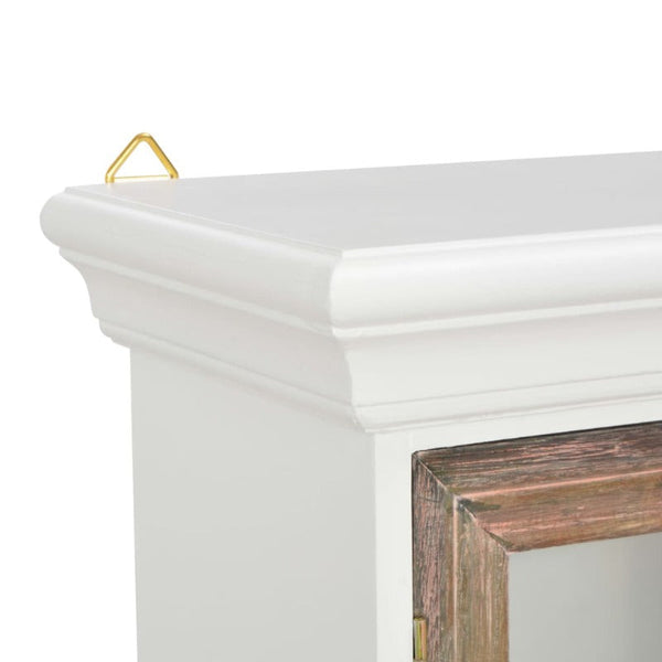 Wall Cabinet White 49X22x59 Cm Solid Wood
