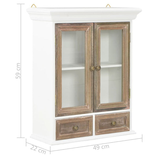 Cabinets & Cupboards Wall Cabinet White 49X22x59 Cm Solid Wood