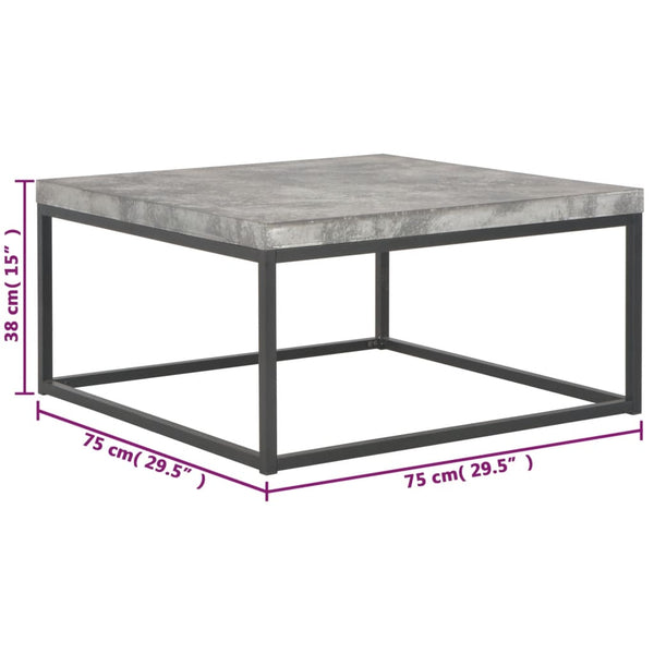 Coffee Tables Coffee Table 75X75x38 Cm Concrete Look