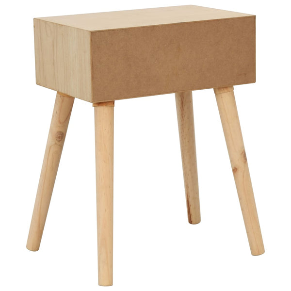 Bedside Table With A Drawer 44X30x58.5 Cm Solid Pinewood