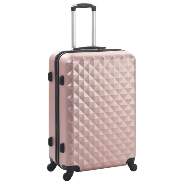 Luggage Sets Hardcase Trolley Set 3 Pcs Rose Gold Abs