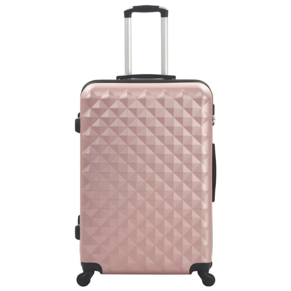 Luggage Sets Hardcase Trolley Set 3 Pcs Rose Gold Abs