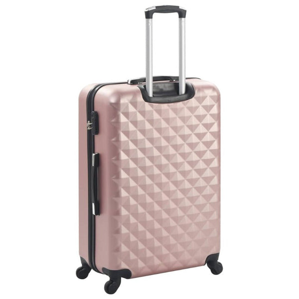 Luggage Sets Hardcase Trolley Set 3 Pcs Rose Gold Abs