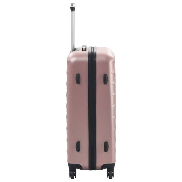 Luggage Sets Hardcase Trolley Set 3 Pcs Rose Gold Abs